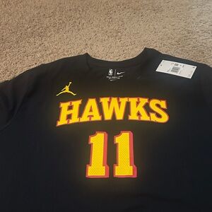 Nike Black Jersey with Yellow and Red Hawks Design